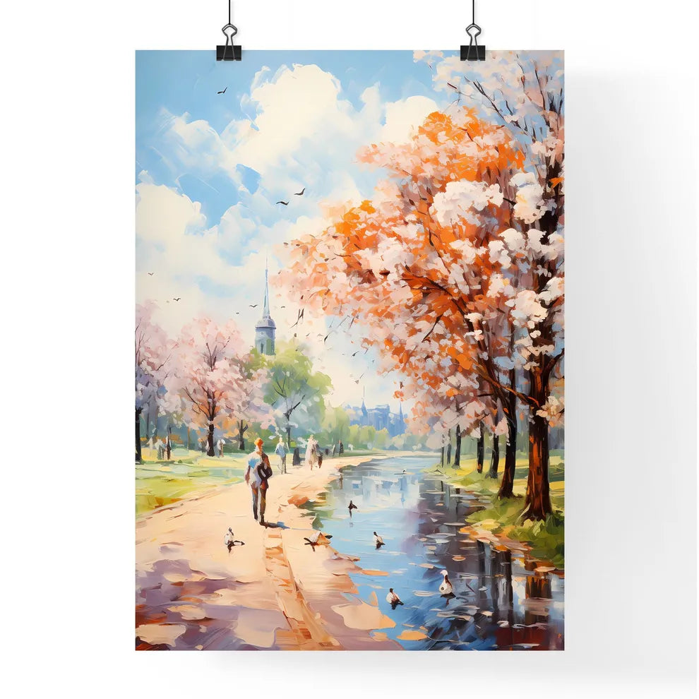 Beach At Baltic Sea With Bathing People  Poster