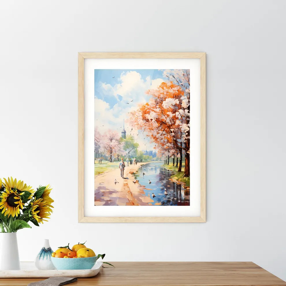 Beach At Baltic Sea With Bathing People  Framed Print