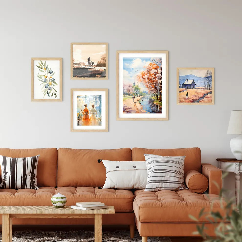 Beach At Baltic Sea With Bathing People  Art Print