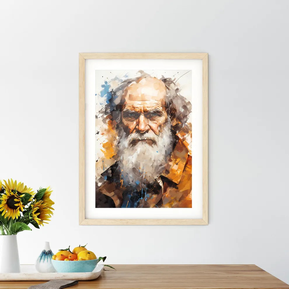 Charles Darwin British Naturalist Geologist  Framed Print