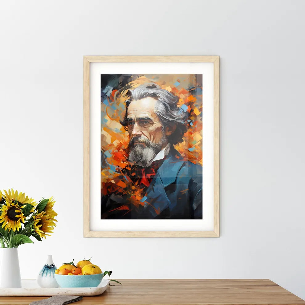 Charles Dickens Writes About The Future - A  Framed Print