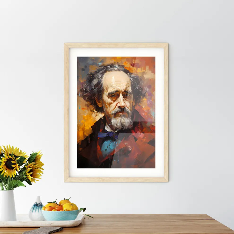 Charles Dickens Writes About The Future - A  Framed Print