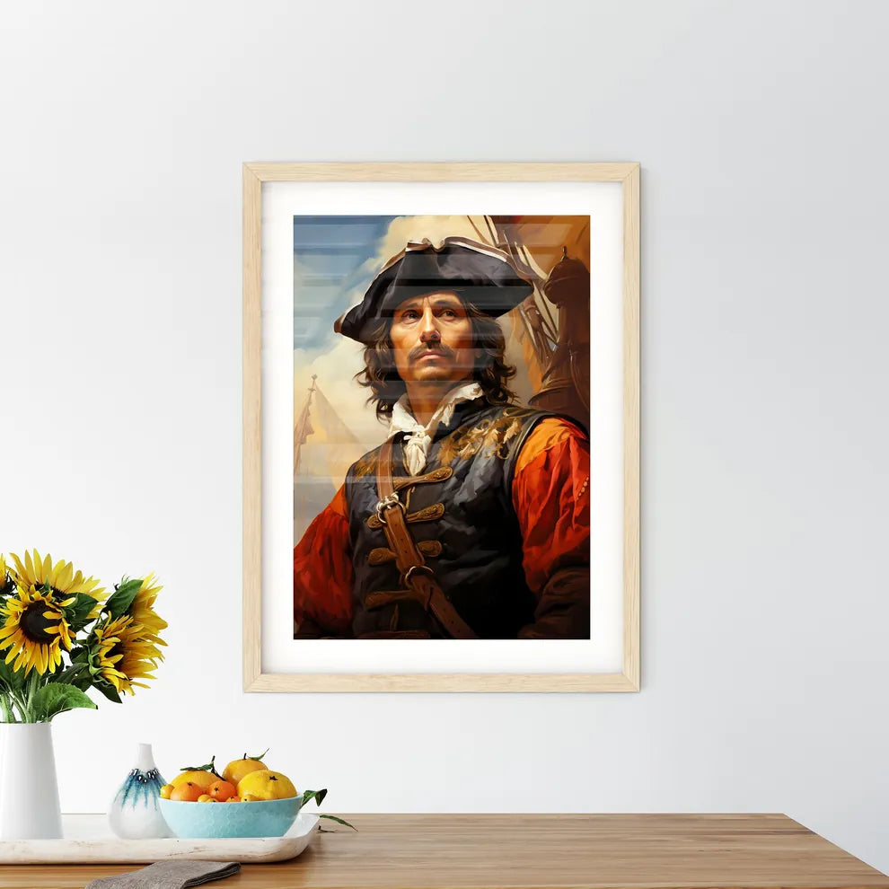 Christopher Columbus Italian Explorer And Na Framed Print