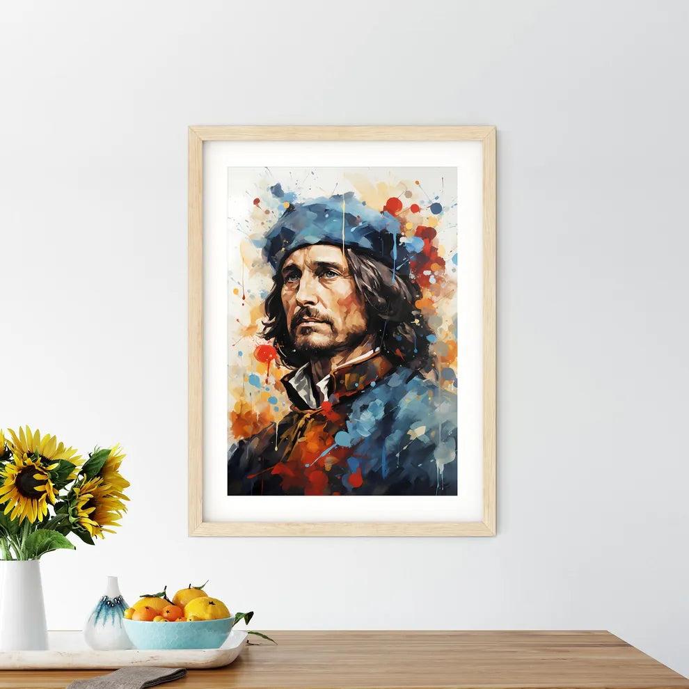 Christopher Columbus Italian Explorer And Na Framed Print