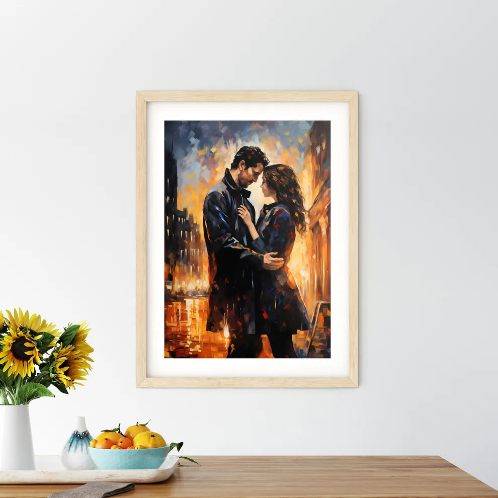 Couple In Times Of The Revolution In Paris - Framed Print