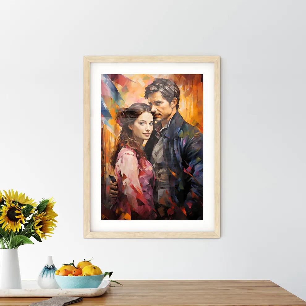Couple In Times Of The Revolution In Paris - Framed Print