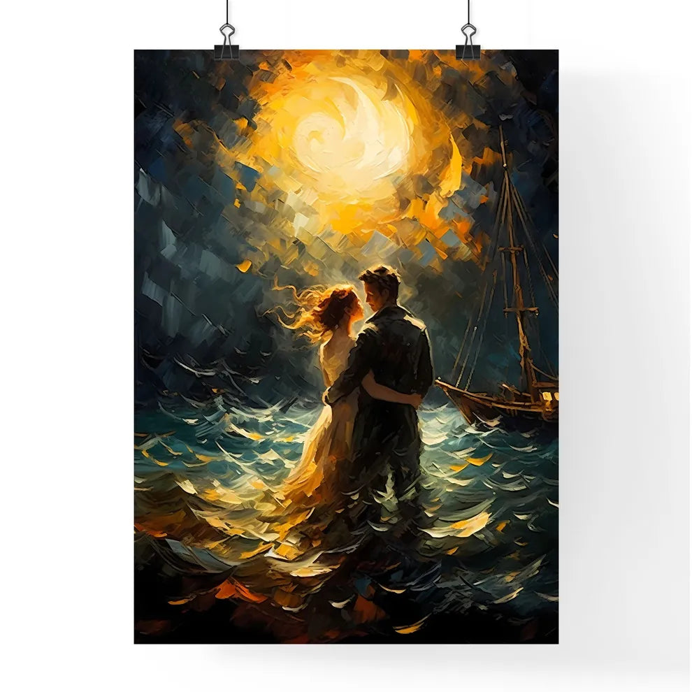 Fischer And His Wife At Stormy Night On The  Poster