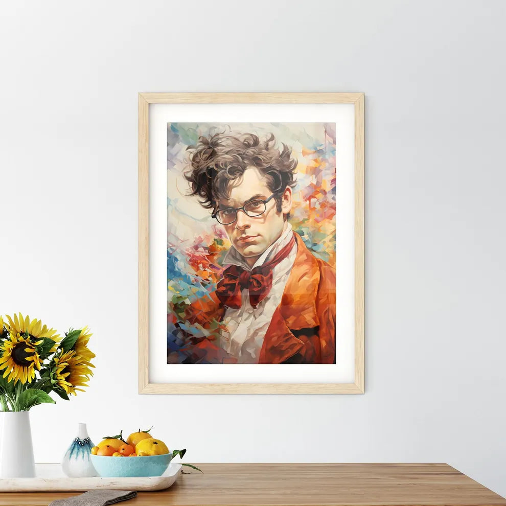 Franz Schubert Austrian Composer - A Man Wit Framed Print