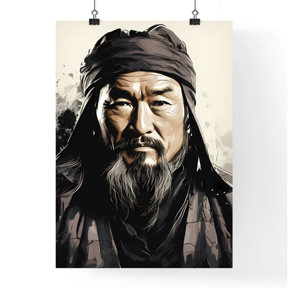 Genghis Khan Founder Of The Mongol Empire - A Man With A Beard And A Turban Default Title