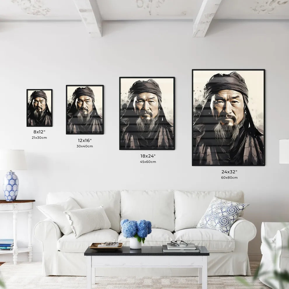 Genghis Khan Founder Of The Mongol Empire - A Man With A Beard And A Turban Default Title