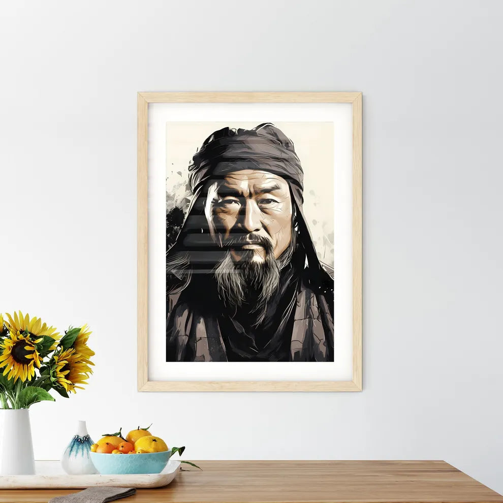 Genghis Khan Founder Of The Mongol Empire - A Man With A Beard And A Turban Default Title