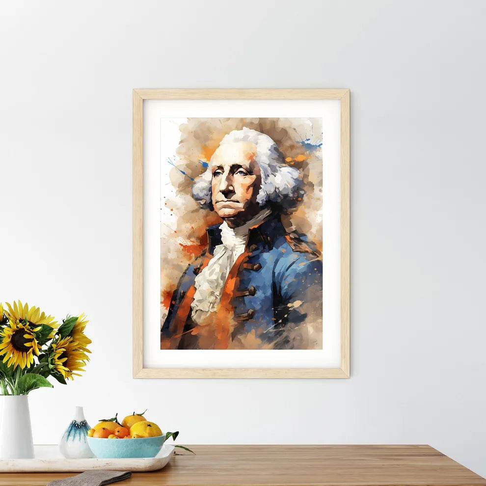 George Washington Founding Father US - A Pai Framed Print