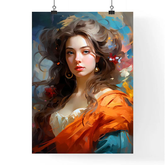 Hand-Drawn Art Painting As Classical Portrai Poster