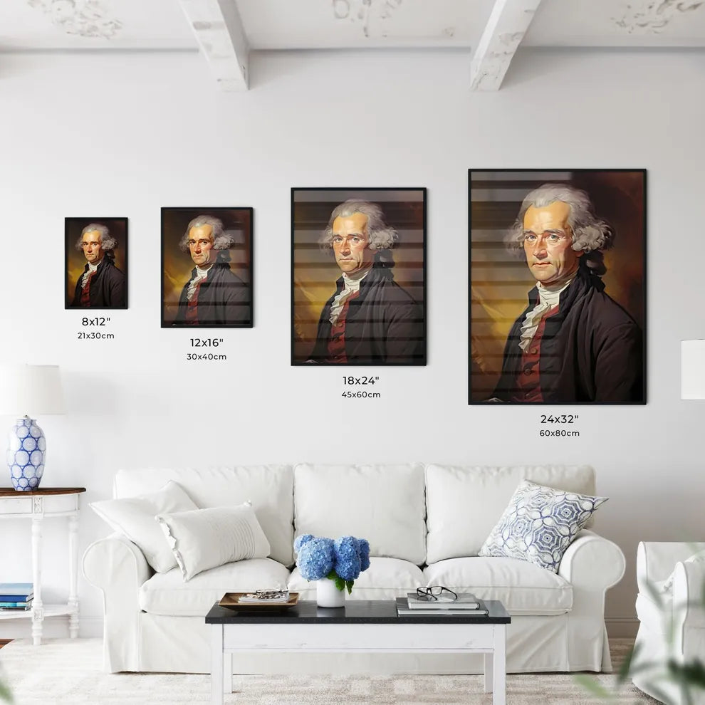 Jean-Jacques Rousseau Genevan Philosopher - A Painting Of A Man Default Title