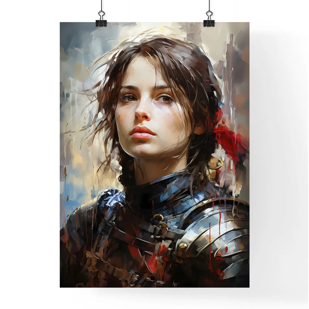 Joan Of Arc French Martyr Saint And Military Leader - A Woman In Armor With Red Feather Default Title