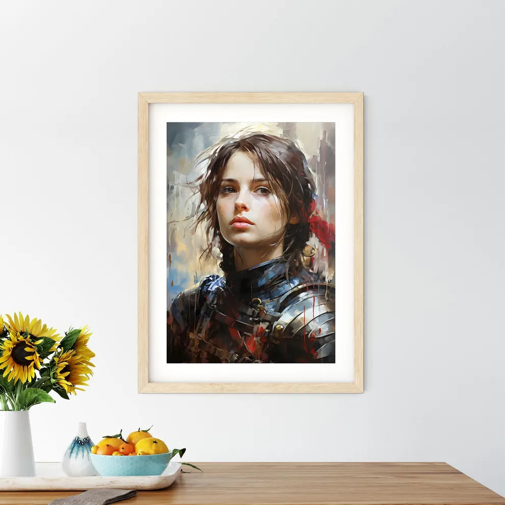 Joan Of Arc French Martyr Saint And Military Leader - A Woman In Armor With Red Feather Default Title