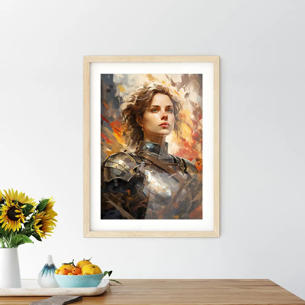 Joan Of Arc French Martyr Saint And Military Framed Print