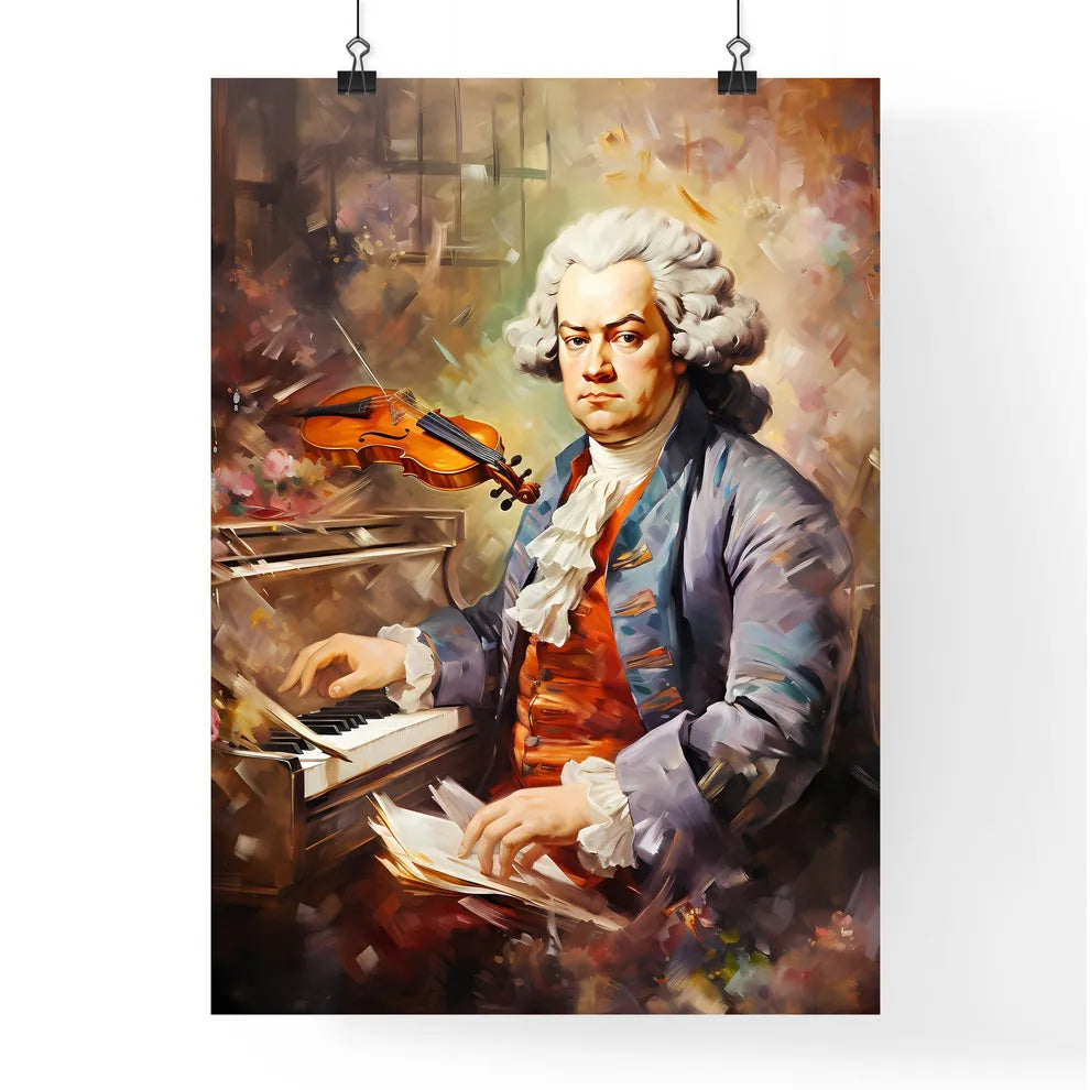 Johann Sebastian Bach German Well Known Comp Poster