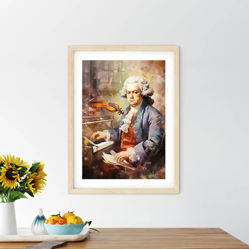Johann Sebastian Bach German Well Known Comp Framed Print