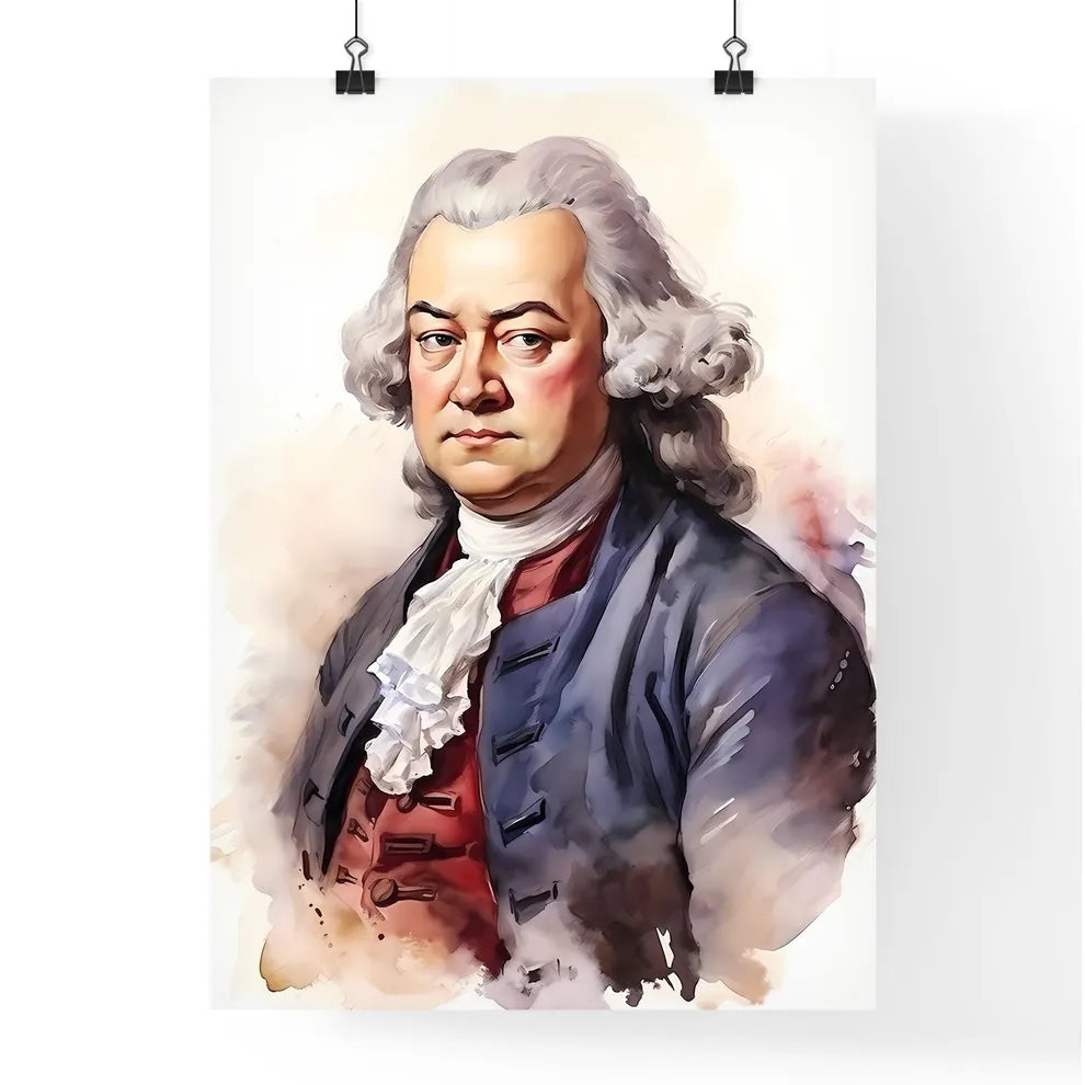 Johann Sebastian Bach German Well Known Comp Poster