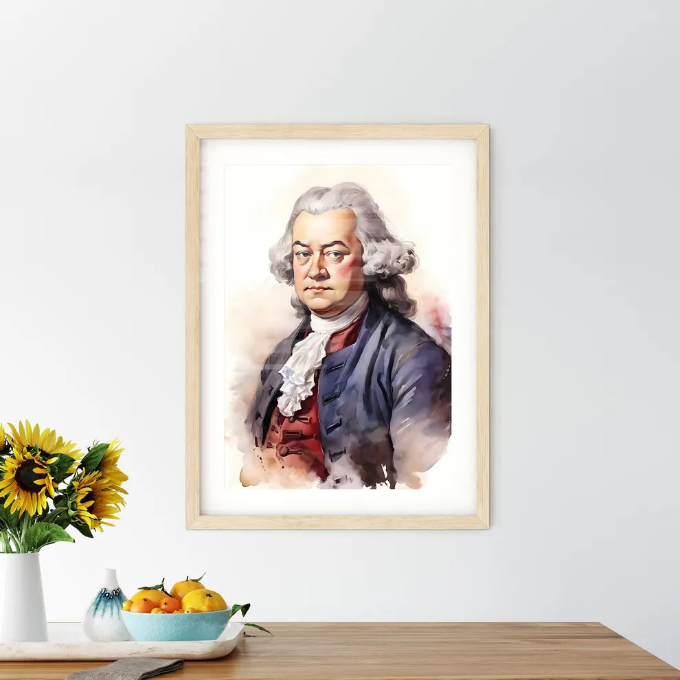 Johann Sebastian Bach German Well Known Comp Framed Print