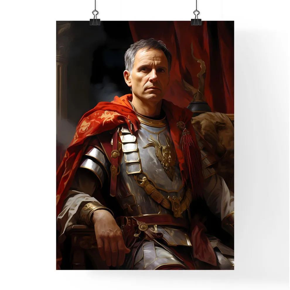 Julius Caesar Roman Ruler General And States Poster
