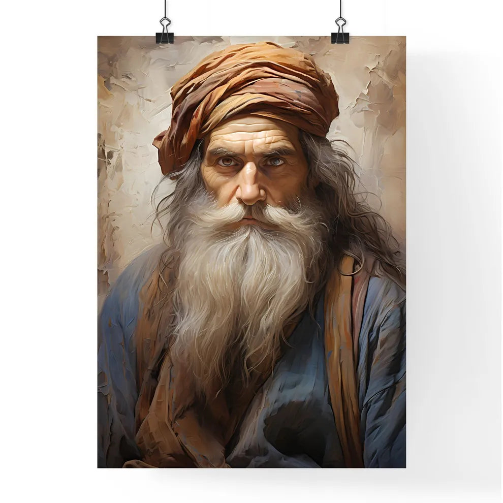 Leonardo Di Ser Piero Da Vinci - A Painting Of A Man With A White Beard And A Turban Default Title