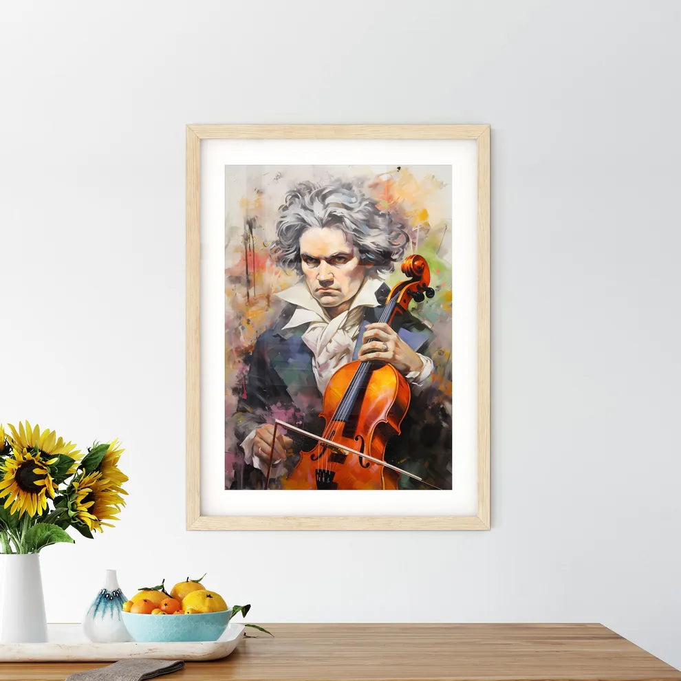 Ludwig Van Beethoven German Composer And Pia Framed Print