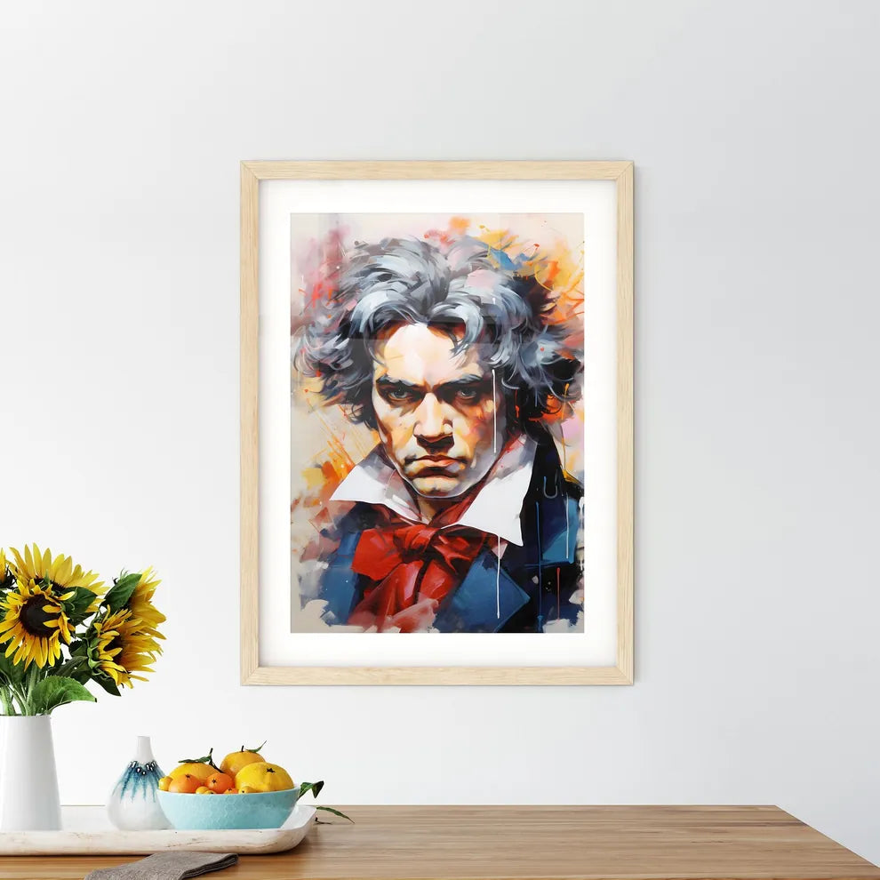 Ludwig Van Beethoven German Composer And Pia Framed Print