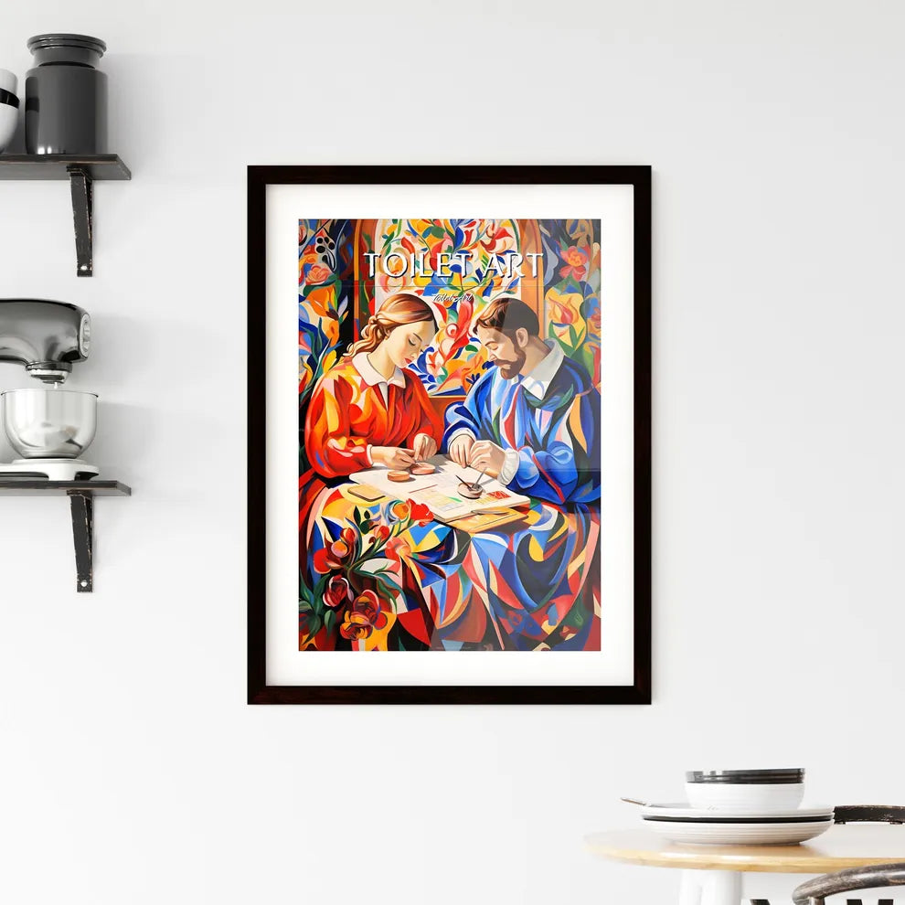 Madonna Is Making Her Toilet - A Painting Of Framed Print