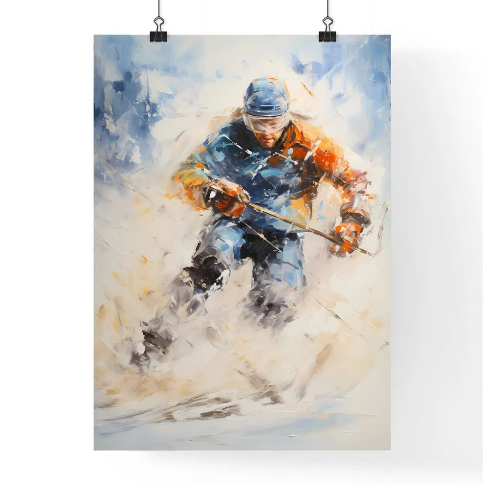 Making Winter Sports On Frozen Lake - A Pain Poster