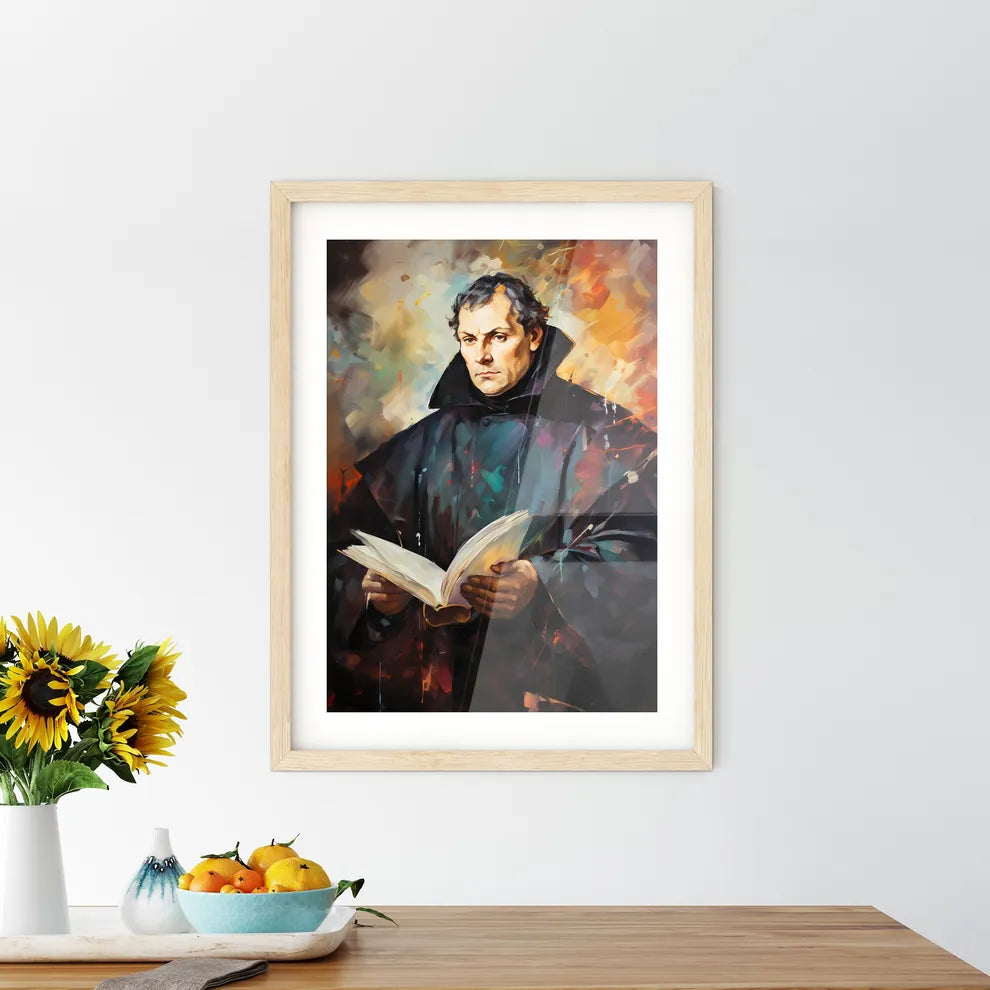 Martin Luther German Theologian - A Painting Framed Print