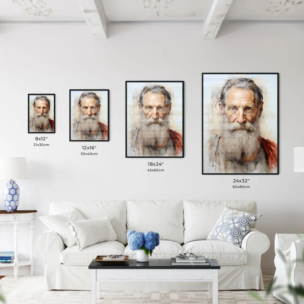 Michelangelo Buonarroti - A Painting Of A Man With A Beard Default Title