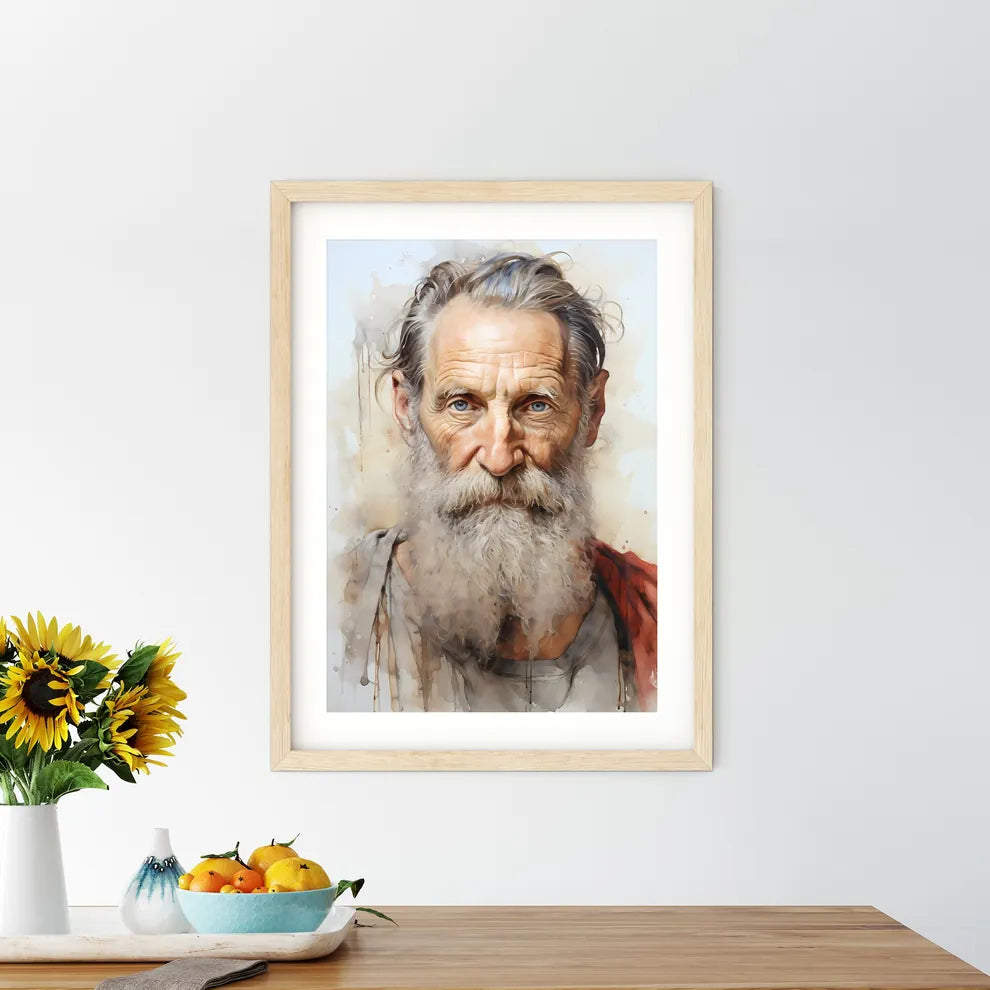 Michelangelo Buonarroti - A Painting Of A Man With A Beard Default Title