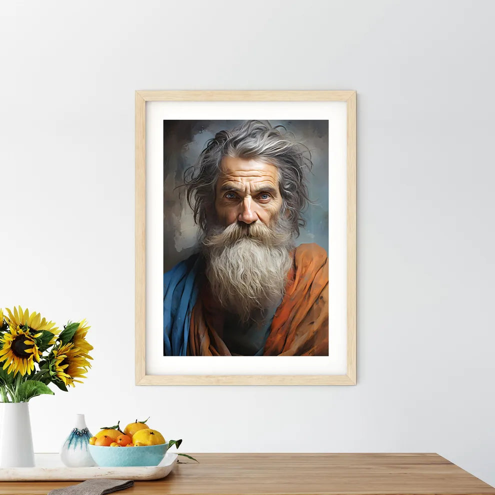 Michelangelo Italian Sculptor And Painter - A Man With Long Gray Hair And A Beard Default Title