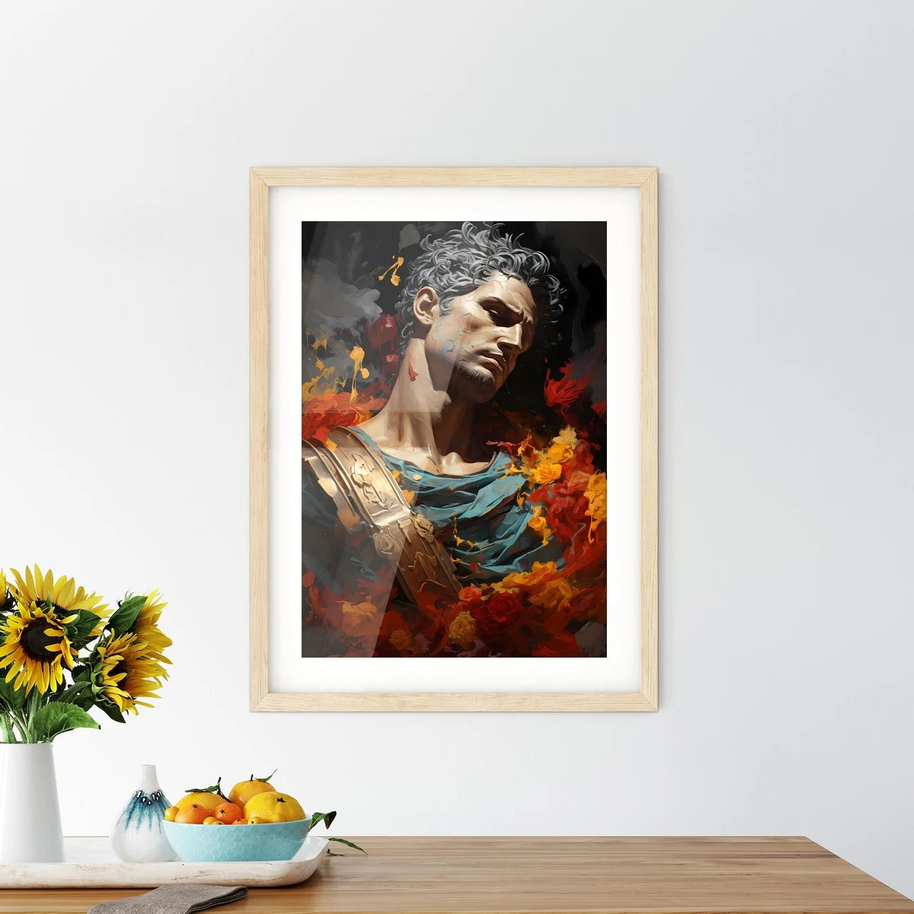 Nero Kills Kleopatra - A Statue Of  Framed Print