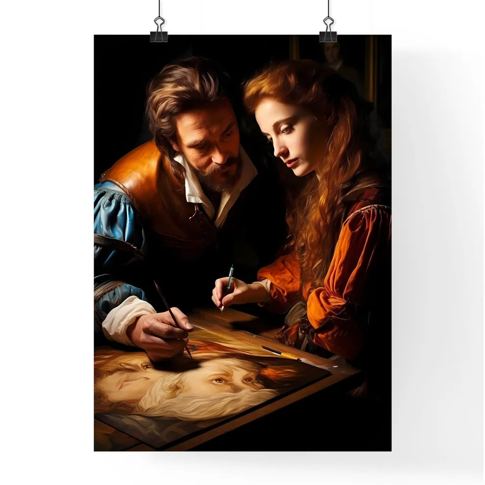 Peter Paul Rubens Is Talking With A Model -  Poster