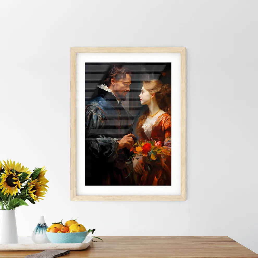 Peter Paul Rubens Is Talking With A Model -  Framed Print