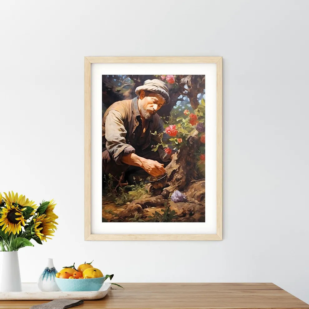 Planting Apple Tree In The Garden  Hangings