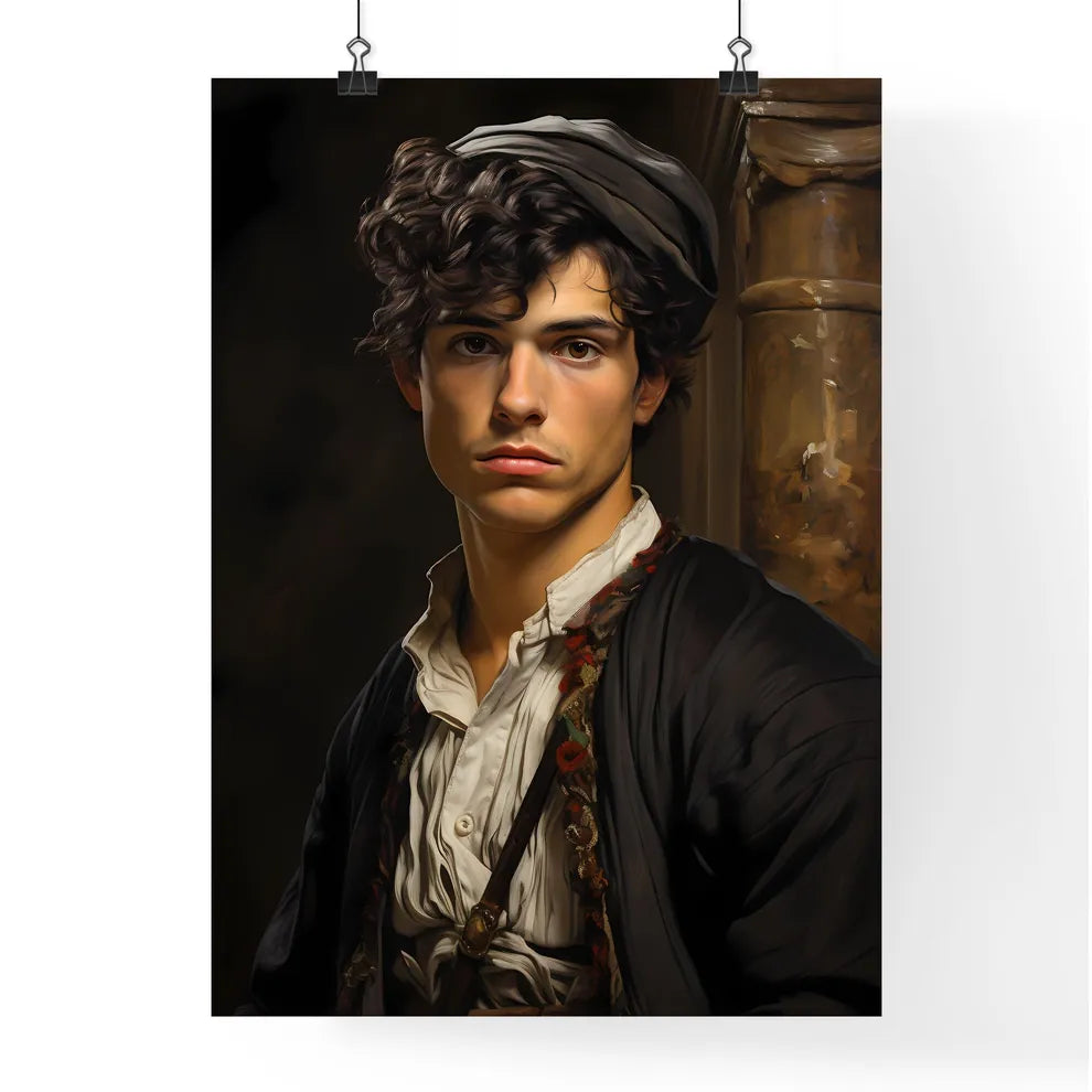 Raffaello Sanzio Da Urbino Italian Painter And Architect - A Man With A Black Hat Default Title