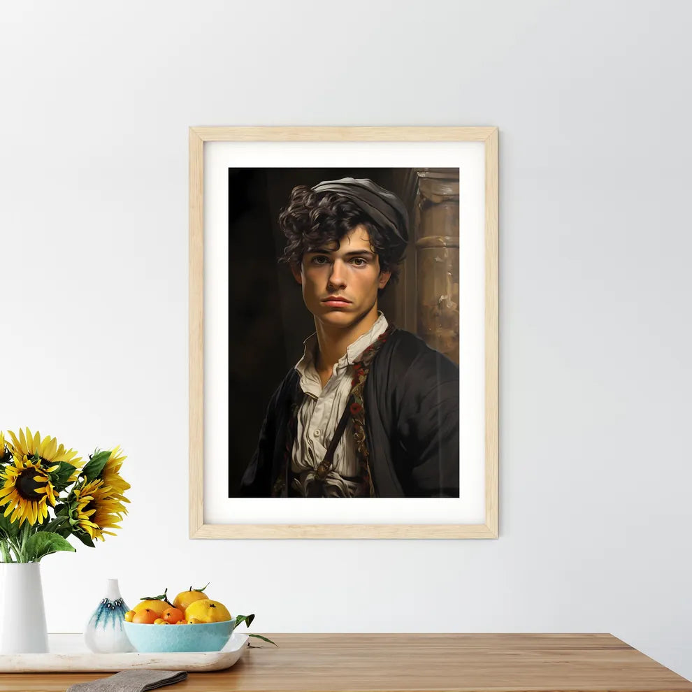 Raffaello Sanzio Da Urbino Italian Painter And Architect - A Man With A Black Hat Default Title