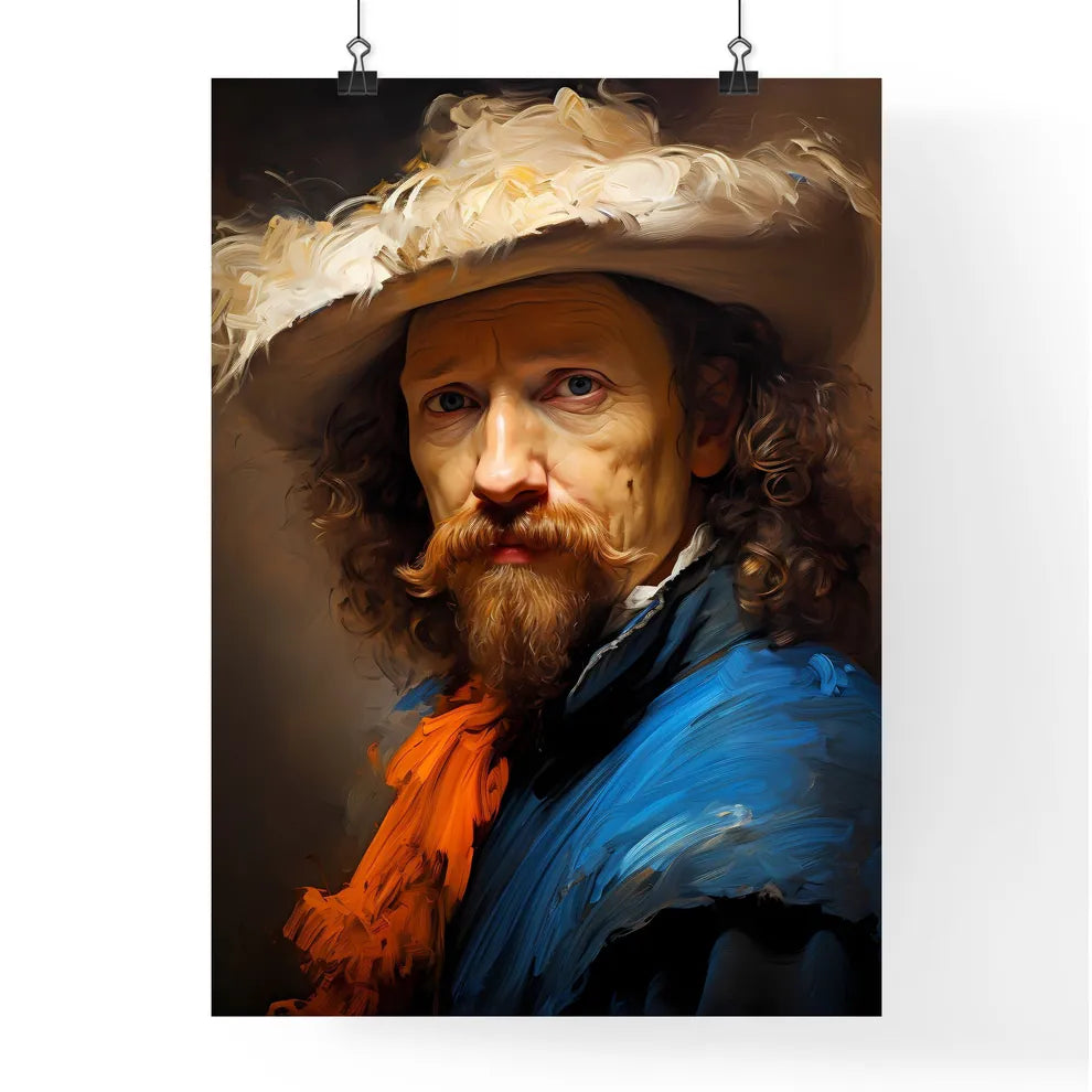 Rembrandt Dutch Golden Age Painter - A Man With A Beard And Mustache Wearing A Hat Default Title