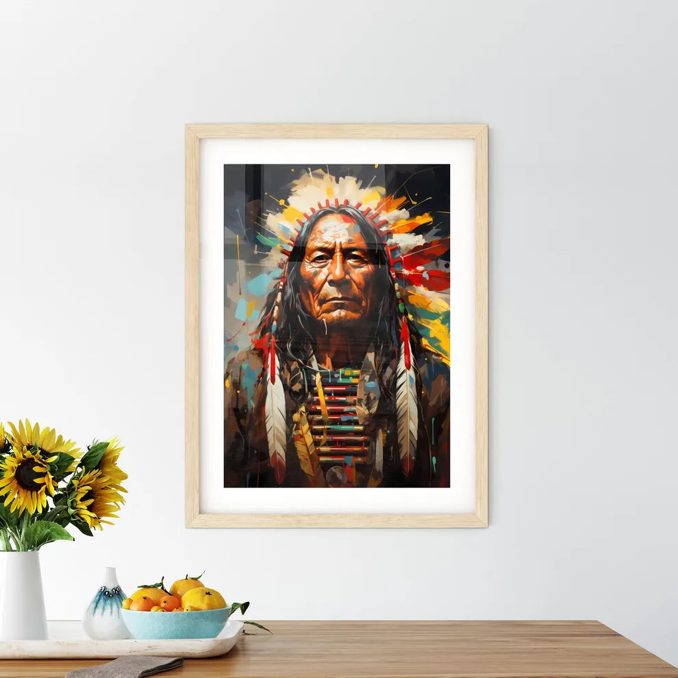 Sitting Bull Native American Leader - A Man  Framed Print