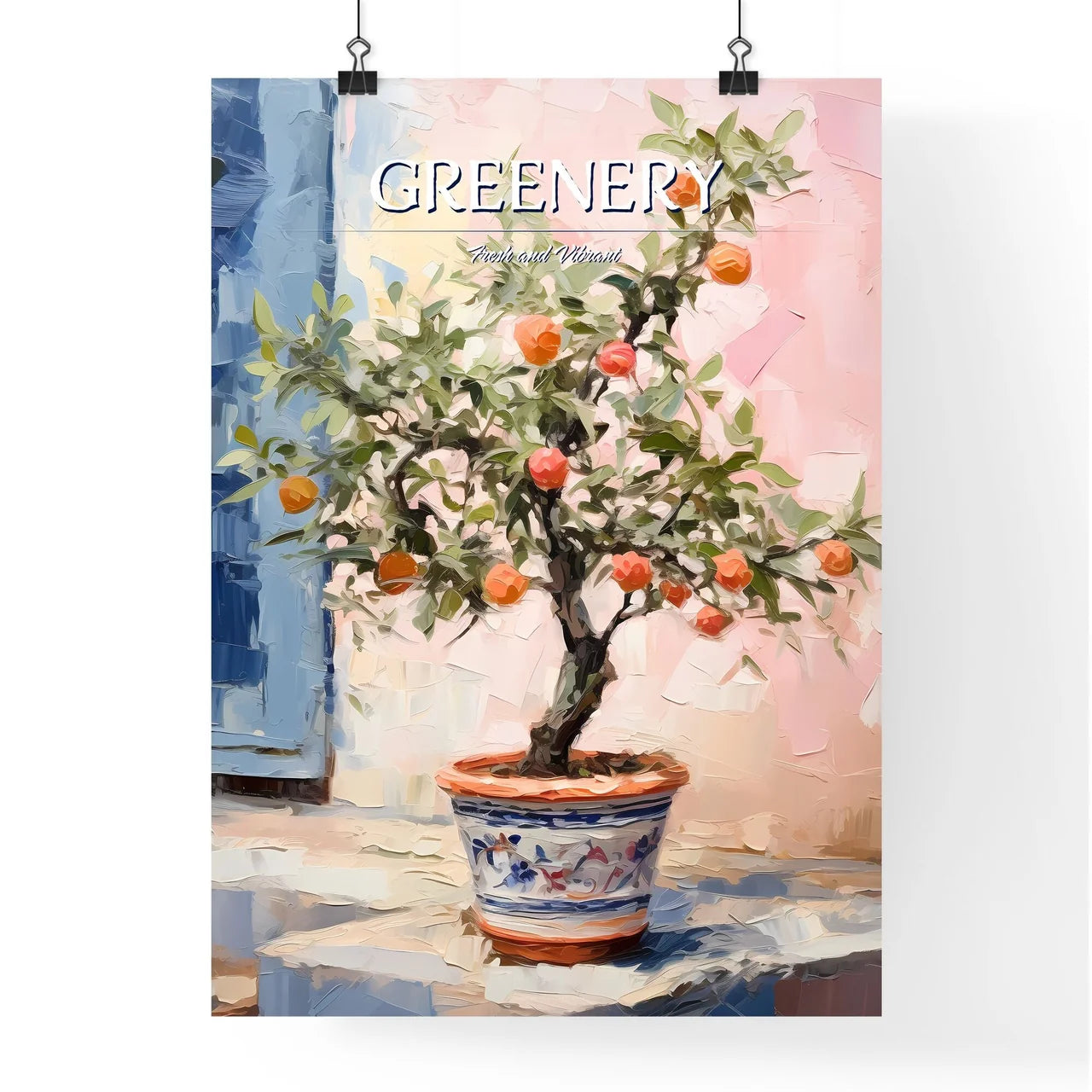 Small Tree In Garden Center - A Painting Of  Poster