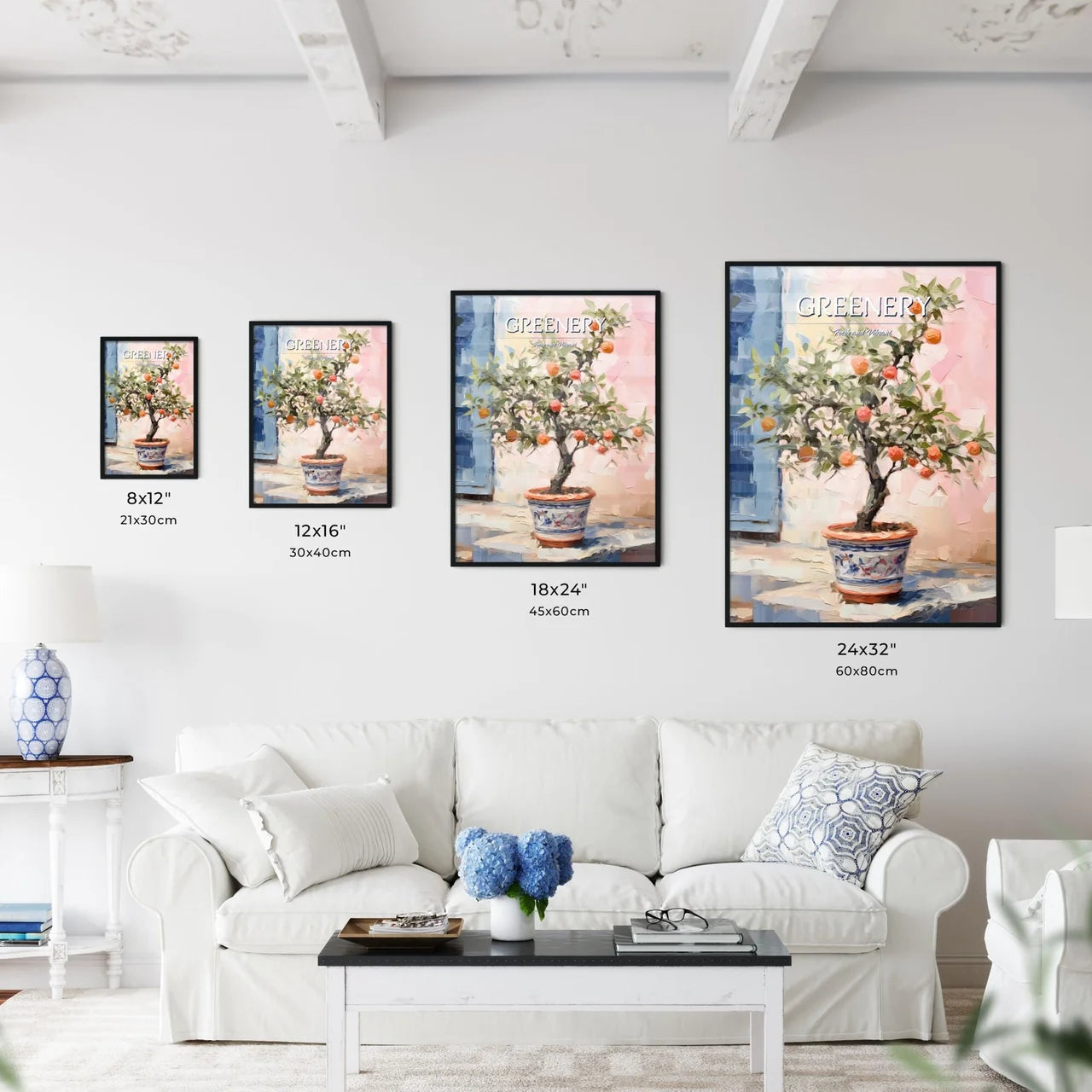 Small Tree In Garden Center - A Painting Of  - Kitchen Hangings