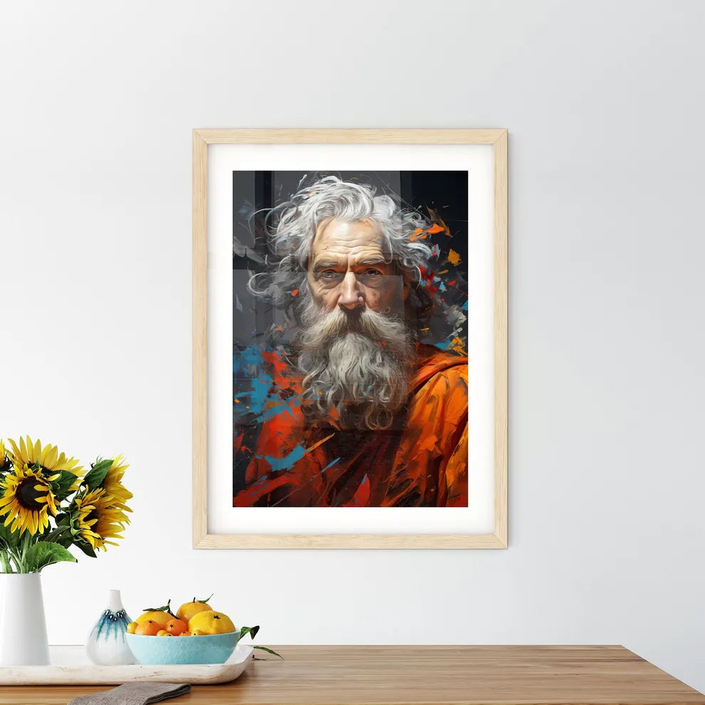 Socrates Greek Philosopher - A Man With A Framed Print