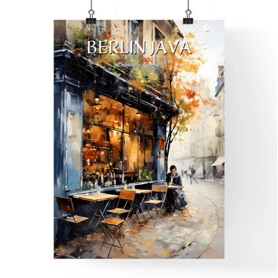 Urban Coffeehouse In Berlin In 20S - A Woman Sitting At A Table Outside A Restaurant