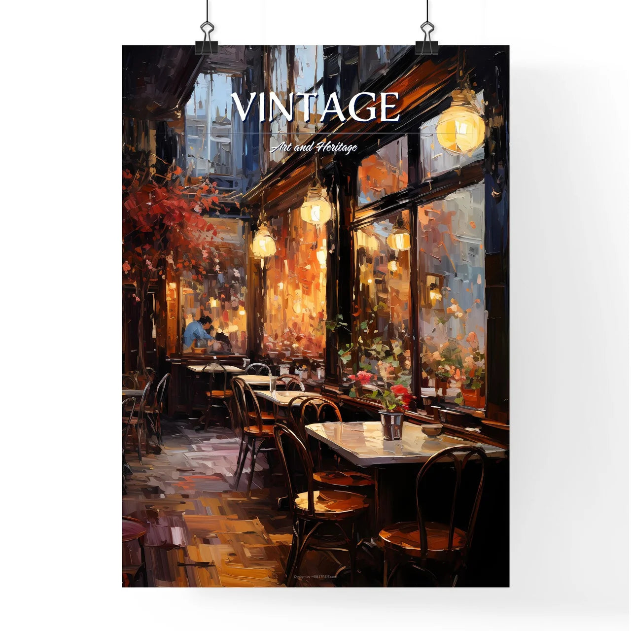 Urban Coffeehouse In Berlin In 20S - A Restaurant With Tables And Chairs Poster