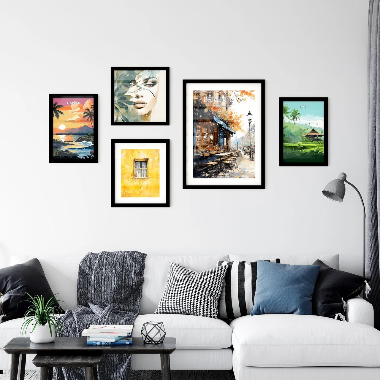 Urban Coffeehouse In Berlin In 20S - A Painting Of A Building With Tables And Chairs Interior Design