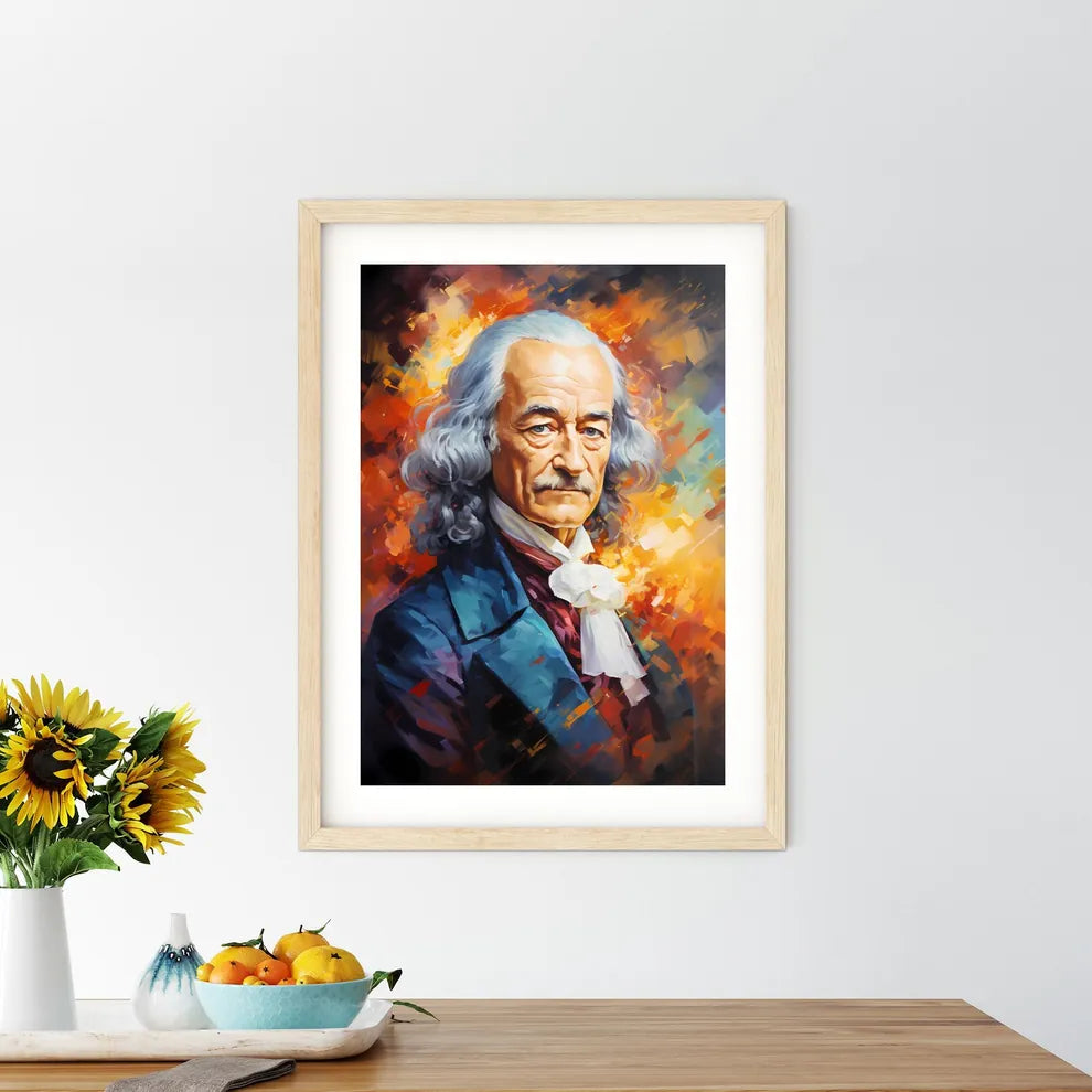 Voltaire French Enlightenment Writer Philoso Framed Print